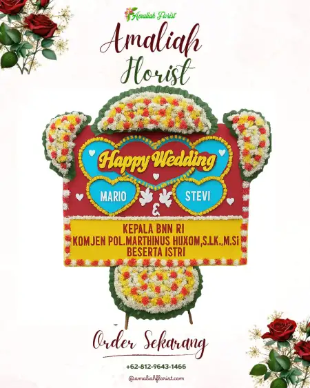 Papan Bunga Pernikahan Menoro